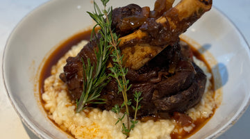 Braised Boar Shank with Parmesan Risotto